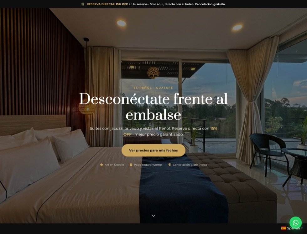 Página de reservas de Arvum Hotel Boutique